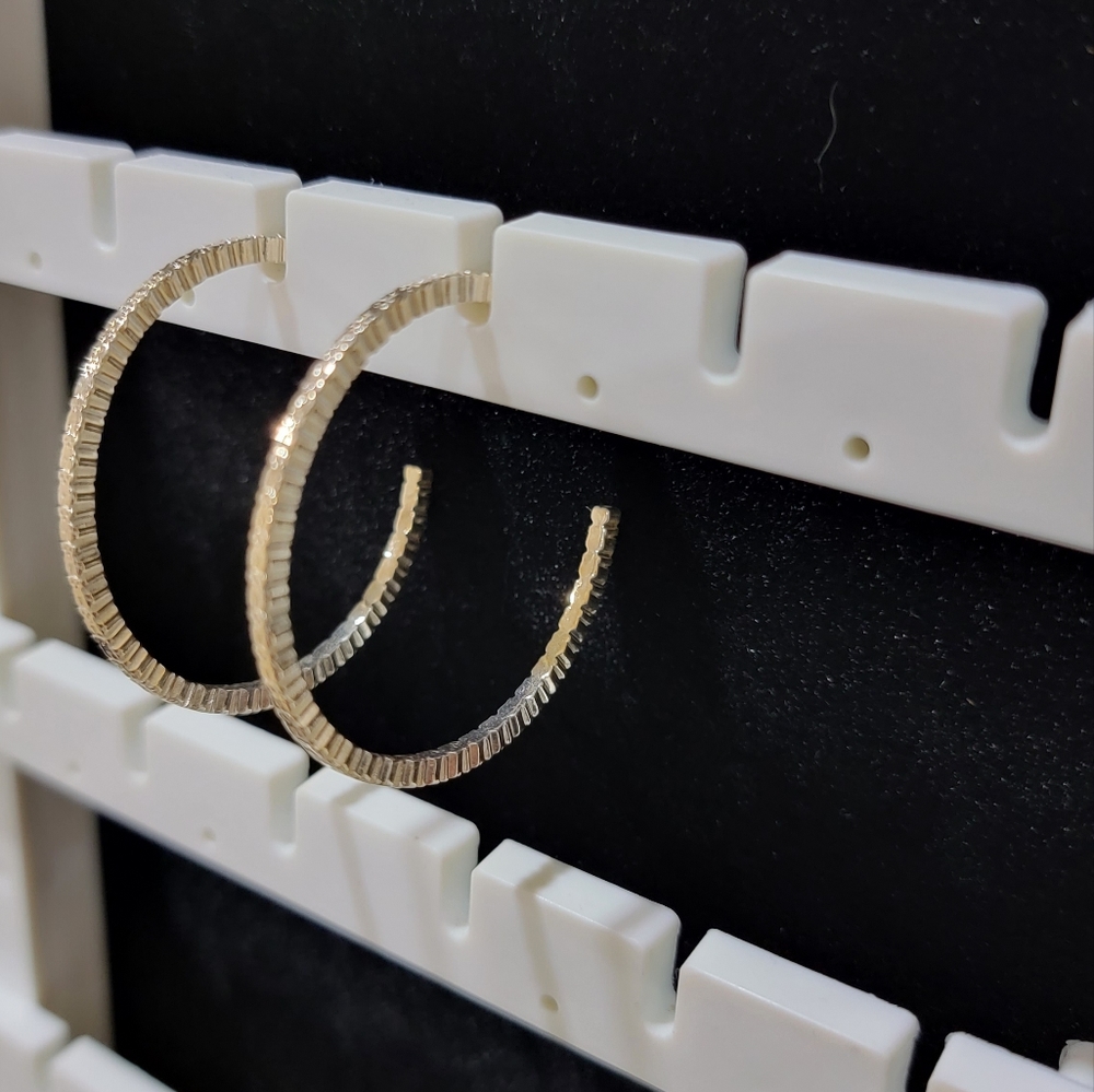 Original Tous Large Silver Straight disc Earrings